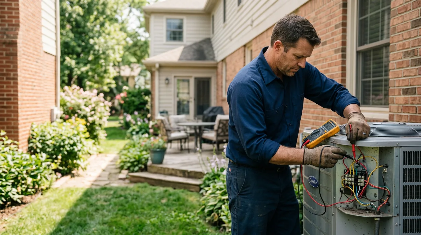 HVAC technician working near Ellsworth, WI